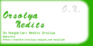 orsolya nedits business card